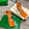 Bottega veneta orange fishnet heel