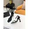 YSL black leather heels