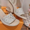 Louis Vuitton White Maia Wedge Sandals