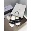 Balenciaga white/ black slippers