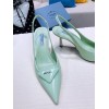 Prada Green Leather Slingback Pump