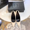 YSL Patent White Heels 10cm
