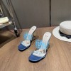 Fendi blue heeled sandal