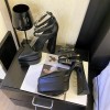 Versace ankle strap pumps black heel
