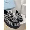 Prada Satin loafers with crystals