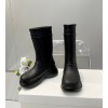 Balenciaga Black Crocs High Boots