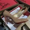 Christian Louboutin Spikes Beige Pump Heel
