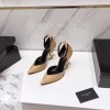 YSL Patent Beige Heels