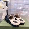 GUCCI shearling-lined leather flat