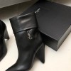 YSL black leather boots