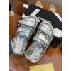 Chanel silver sandals