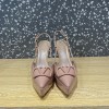 Valentino Garavani VLogo Nude Patent Slingback Heels 10cm