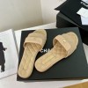 chanel slippers beige