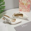 Dior Slingback white patent leather heels