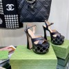 Gucci Black Interlocking G Studs 15cm Heel