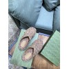 Gucci brown flatform slippers