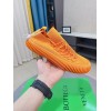 Bottega Veneta Men Orange Knitted Lace-Up Sneakers