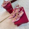 Valentino Garavani Roman Stud Pumps Pink Heels 8cm