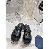Prada Black Rubber wedge platform sandals