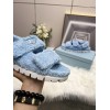 Prada Terry Cloth Pink/ Blue/ White/ Black Sandals