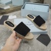 Prada Black Espadrille Slides
