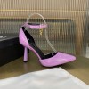 Versace purple patent leather heels