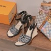 Louis Vuitton Black Maia Wedge Sandals