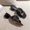 Dior 30 Montaigne black slides/ heeled sandal