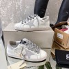 Golden Goose Super-Star silver glittery sneakers