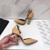 YSL Patent Beige Heels