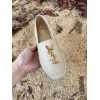 YSL white leather espadrilles flats