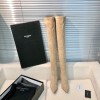 YSL beige high boots