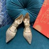 Christian Louboutin Beige Mesh Follies Strass heels
