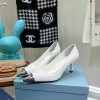 Prada white slingback 70mm heels