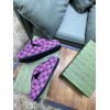 Gucci pink denim flatform slippers