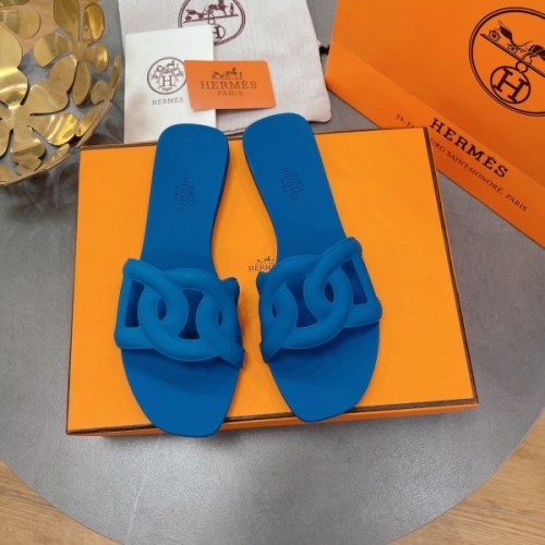 Hermes Aloha blue sandals