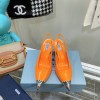 Prada orange slingback 70mm heels