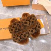 LV fur slippers