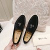 Lora Piana black suede flats