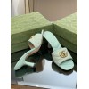 Gucci GG Green Canvas Heels