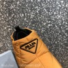 Prada padded nylon orange short boot