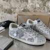 Golden Goose Super-Star all silver glittery sneakers