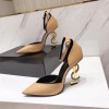YSL Patent Beige Heels