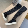 Rick Owens high top leather sneakers