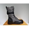 LV black monogram high boots