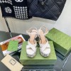 Gucci White Interlocking G Studs 15cm Heel