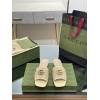 Gucci GG Yellow Canvas Sandals