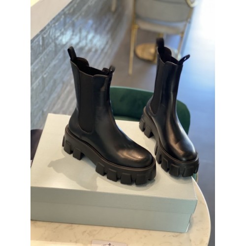 Prada Monolith brushed leather boots