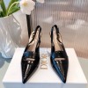 Dior pattern cut black heels