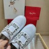 Roger Vivier Very Vivier Strass Buckle White Sneakers